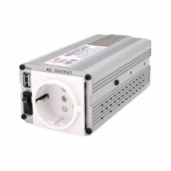 Інвертор напруги Mervesan MSI-300-12 300W 12/220V approximated 1Shuko USB клеми затискачі Box.Q16 